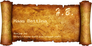 Haas Bettina névjegykártya